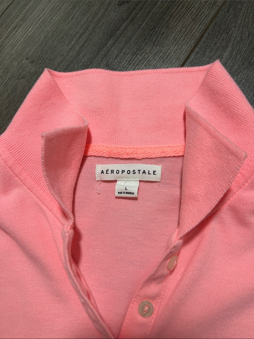 Aeropostale Coral Pink Polo Shirt - Picture 2 of 6